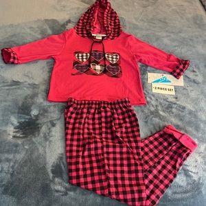 Girl’s Two Piece Hooded Pants Set